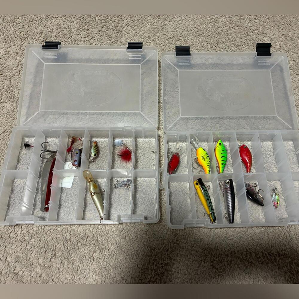 Bass Pro Shops Fishing Lure Set with Clear Organizer
